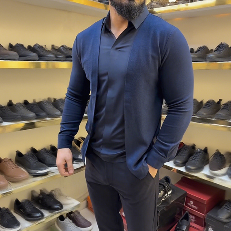 💥Men's Mock Two-Piece Shirt